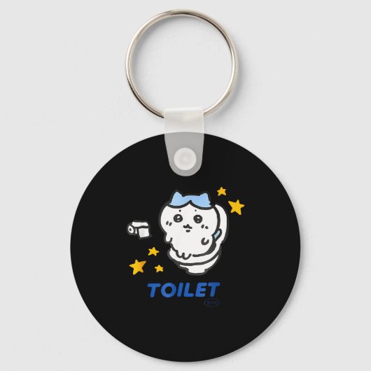 トイレットタイムちかわ面白いTシャツ キーホルダー (正面)