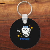 トイレットタイムちかわ面白いTシャツ キーホルダー (正面)