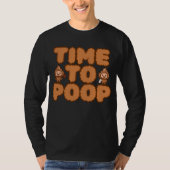 トイレットタイムのユーモア Tシャツ (正面)