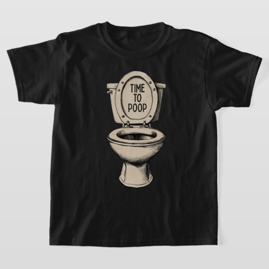 トイレットタイムの面白トイレ Tシャツ (レイダウン)