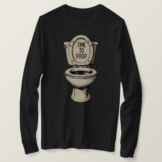 トイレットタイムの面白トイレ Tシャツ (デザイン正面)