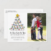 トイレットペーパーで作ったクリスマスツリーの写真 シーズンポストカード (正面/裏面)