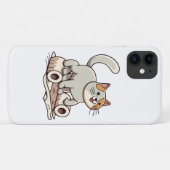 トイレットペーパーで遊ぶ猫 Case-Mate iPhoneケース (裏面(横))