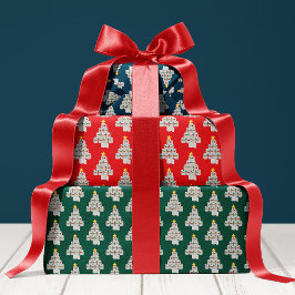 トイレットペーパーのクリスマスツリー 面白いホリデー ラッピングペーパーシート