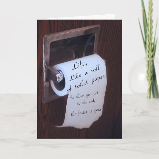 トイレットペーパーのロールのような生命、 カード (正面)