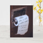 トイレットペーパーのロールのような生命、 カード (黄色い花)