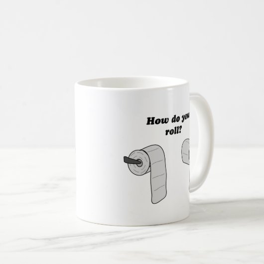 トイレットペーパーをいかに転がるか コーヒーマグカップ (正面右)