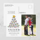 トイレットペーパーロールで作ったクリスマスツリーの写真 シーズンポストカード (正面/裏面)