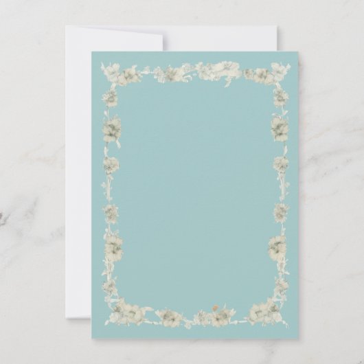 トイレテディベアピクニックティーパーティー誕生日 招待状 (裏面)