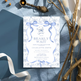 トイレテディベア赤ちゃんシャワー 招待状