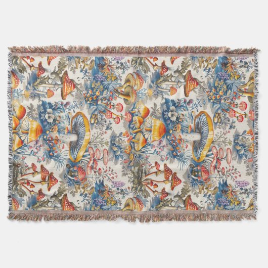 トイレデジュイの神秘的なキノコ スローブランケット (正面)