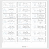 トイレデジュイゲスト住所 シールブルーカップル シール (シート)