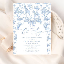 トイレデジュイサファリオーボーイベビーシャワー 招待状