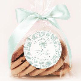 トイレデジュイサファリジャングルグリーンベビーシャワー ラウンドシール