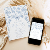 トイレデジュイサファリスイート男の赤ちゃんベビシャワー 招待状