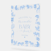 トイレデジュイサファリベイビーシャワーアクリル看板 アクリルサイン (傾斜)