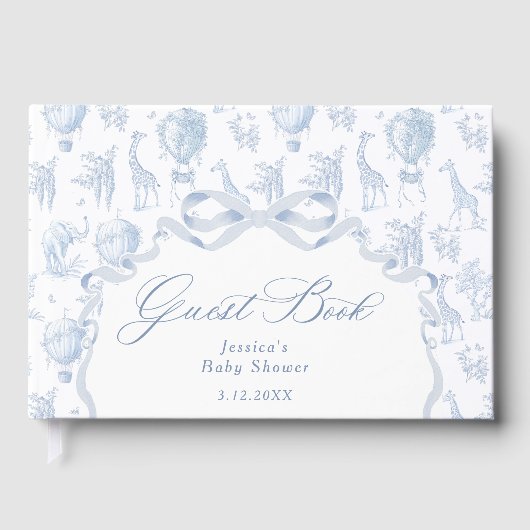 トイレデジュイサファリベイビーシャワー ゲストブック (正面)