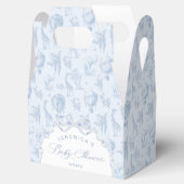 トイレデジュイサファリ動物アーチブルーベビーシャワー フェイバーボックス (オープン)