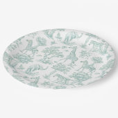 トイレデジュイサファリ動物グリーンベビーシャワー ペーパープレート (アングル)