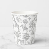 トイレデジュイサファリ動物グレイ赤ちゃんシャワー 紙コップ (裏面)