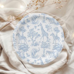 トイレデジュイサファリ動物ブルーベビーシャワー ペーパープレート<br><div class="desc">Toile de Jouy Safari動物ブルーベビーシャワー紙プレート対応アイテムあり。</div>
