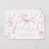 トイレデジュイサファリ動物ベビシャワー サンキューカード (正面)