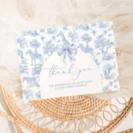 トイレデジュイサファリ動物ベビシャワー サンキューカード