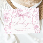 トイレデジュイサファリ動物ベビシャワー サンキューカード