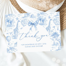 トイレデジュイサファリ動物ベビシャワー サンキューカード