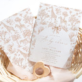 トイレデジュイサファリ男女兼用ベイビーシャワー 招待状