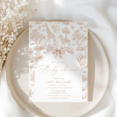 トイレデジュイサファリ男女兼用ベイビーシャワー 招待状