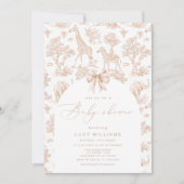 トイレデジュイサファリ男女兼用ベイビーシャワー 招待状 (正面)