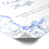 トイレデジュイテディベアーベビーブシャワーおむつラッフル ポスター (角)