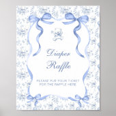 トイレデジュイテディベアーベビーブシャワーおむつラッフル ポスター (正面)