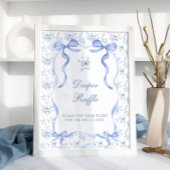 トイレデジュイテディベアーベビーブシャワーおむつラッフル ポスター