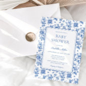 トイレデジュイテディベアーベビーブシャワーボーイ 招待状