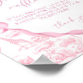 トイレデジュイピンクサファリアニマルズオムツラッフル ポスター (角)