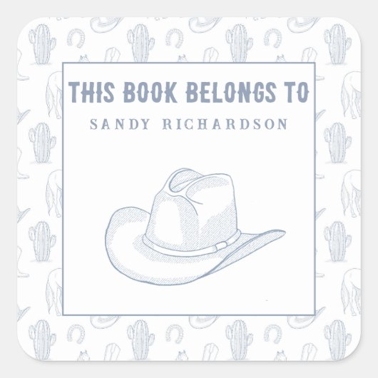 トイレデジュイブルーカウボーイ – 蔵書票 (正面)