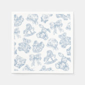 トイレデジュイブルーボウ紙プレート スタンダードカクテルナプキン (正面)