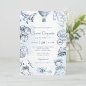 トイレデジュイブルーボーイベビーシャワーパーティー 招待状 (スタンド正面)