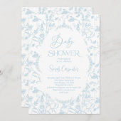 トイレデジュイベビシャワーボーイ招待状 招待状 (正面/裏面)