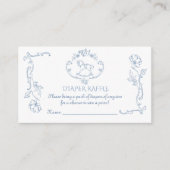 トイレデジュイロッキングホースヴィンテージおむつラッフル エンクロージャーカード (正面)