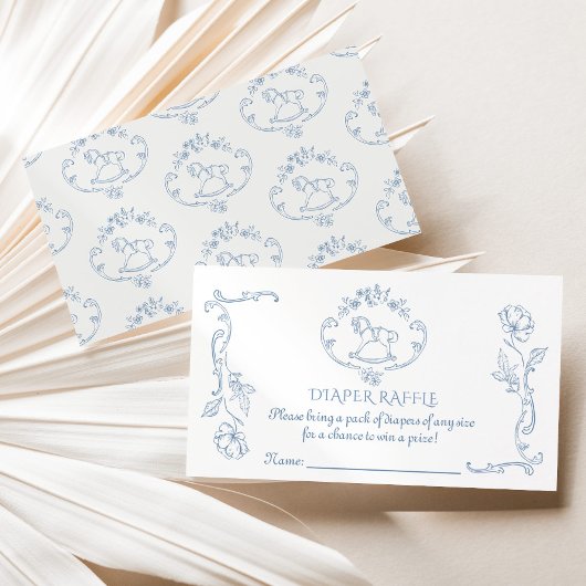 トイレデジュイロッキングホースヴィンテージおむつラッフル エンクロージャーカード