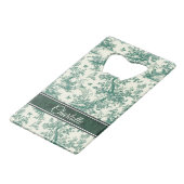 トイレデジュイヴィンテージグリーンバタフライガーデン クレジットカード栓抜き (正面アングル)