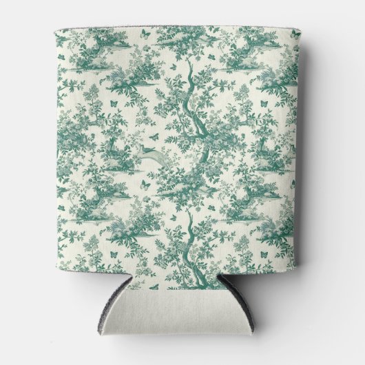 トイレデジュイヴィンテージグリーンバタフライガーデン 缶クーラー (正面)