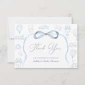 トイレデジュイ子供部屋ベビーシャワーサンキューカード サンキューカード (正面)