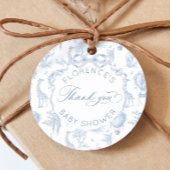 トイレデジュエサファリアニマルズブルーベビーシャワー フェイバータグ