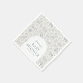 トイレデジュエサファリアニマルズブルーボーイベビーシャワー スタンダードカクテルナプキン (角)