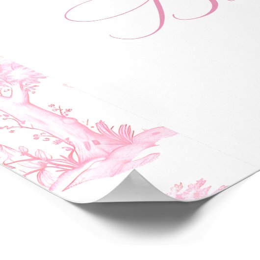 トイレデジュエサファリピンクベビーブラウンジへようこそ ポスター (角)