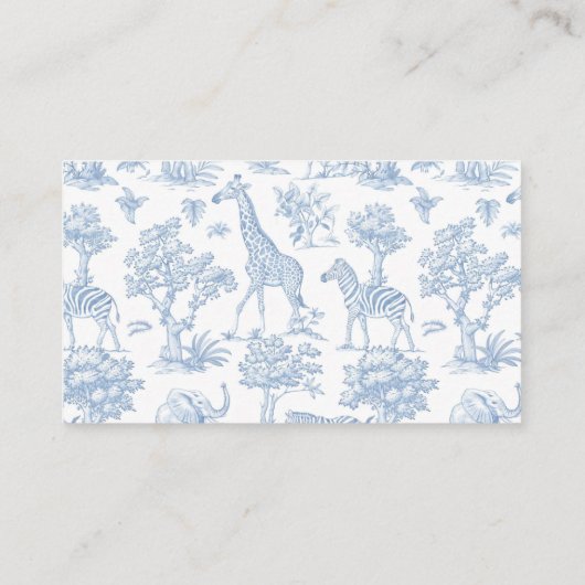 トイレデジュエサファリブックスベビーチケット エンクロージャーカード (裏面)